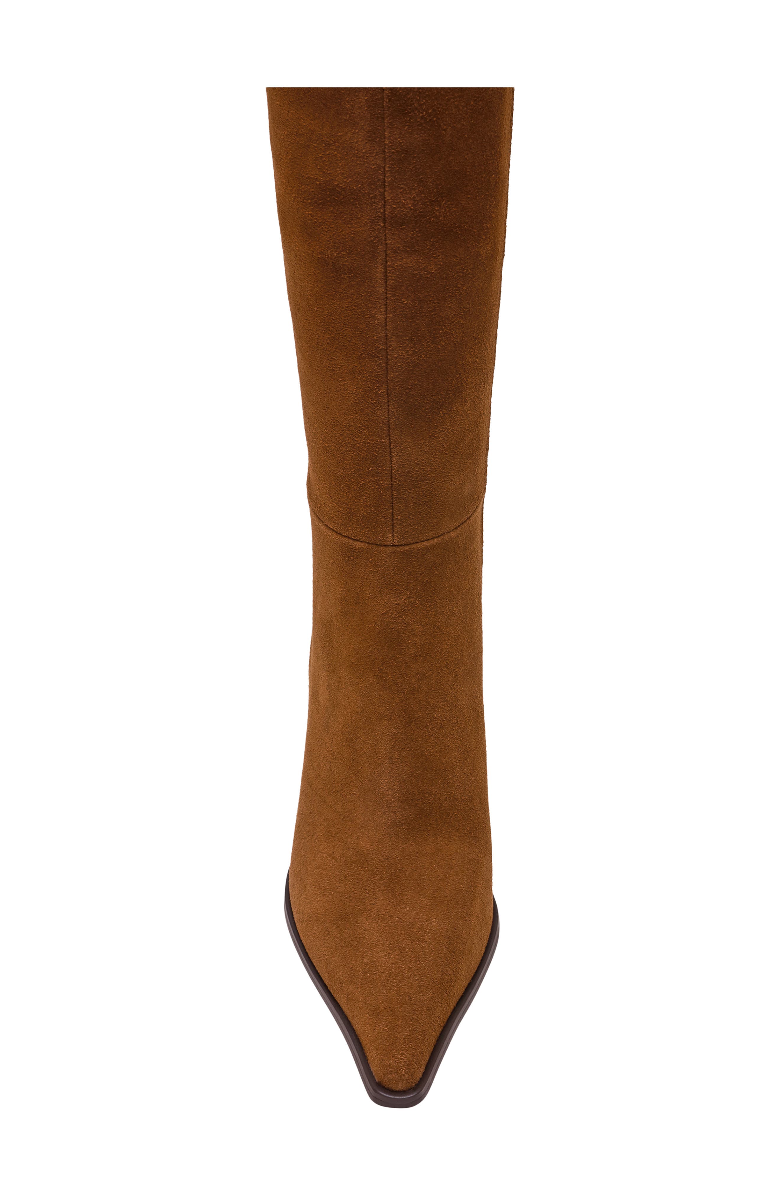Steve Madden Lingo Pointed Toe Knee High Boot, Alternate, color, Chestnut Suede