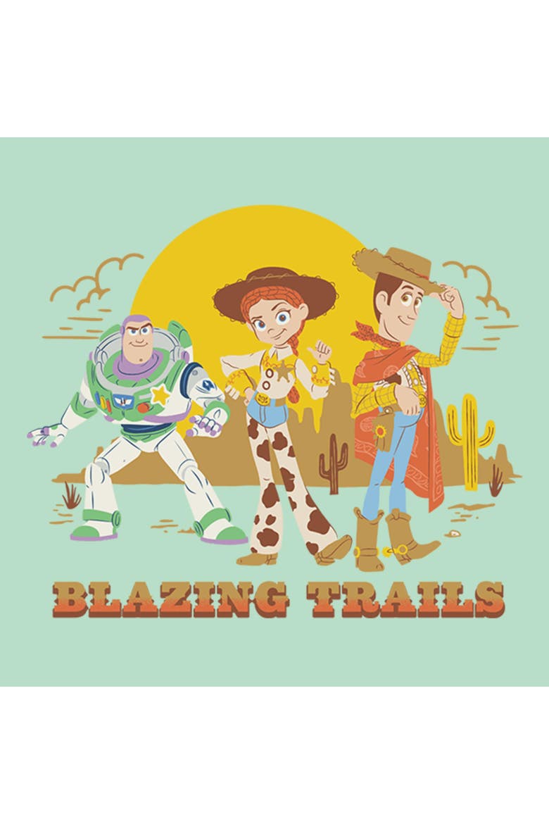 Girl's Toy Story 5 Blazing Trails  Graphic T-Shirt, Alternate, color, Mint