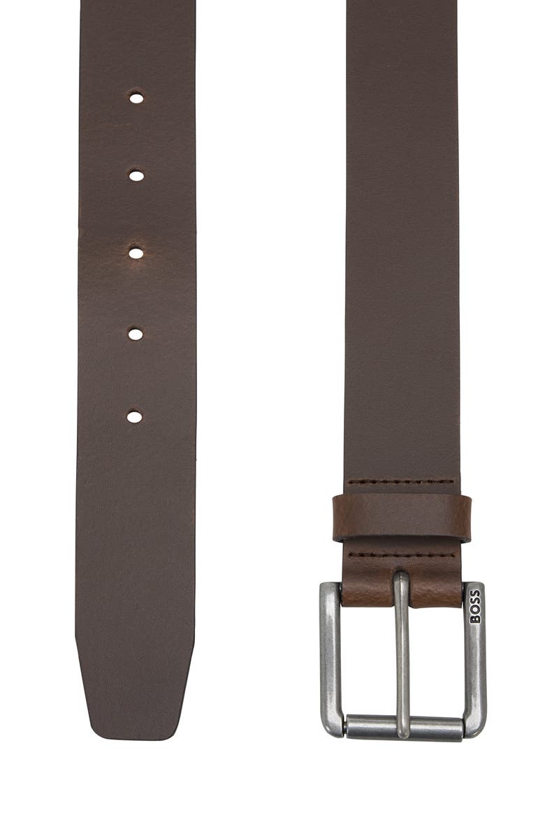 Joris Leather Belt, Alternate, color, DARK BROWN