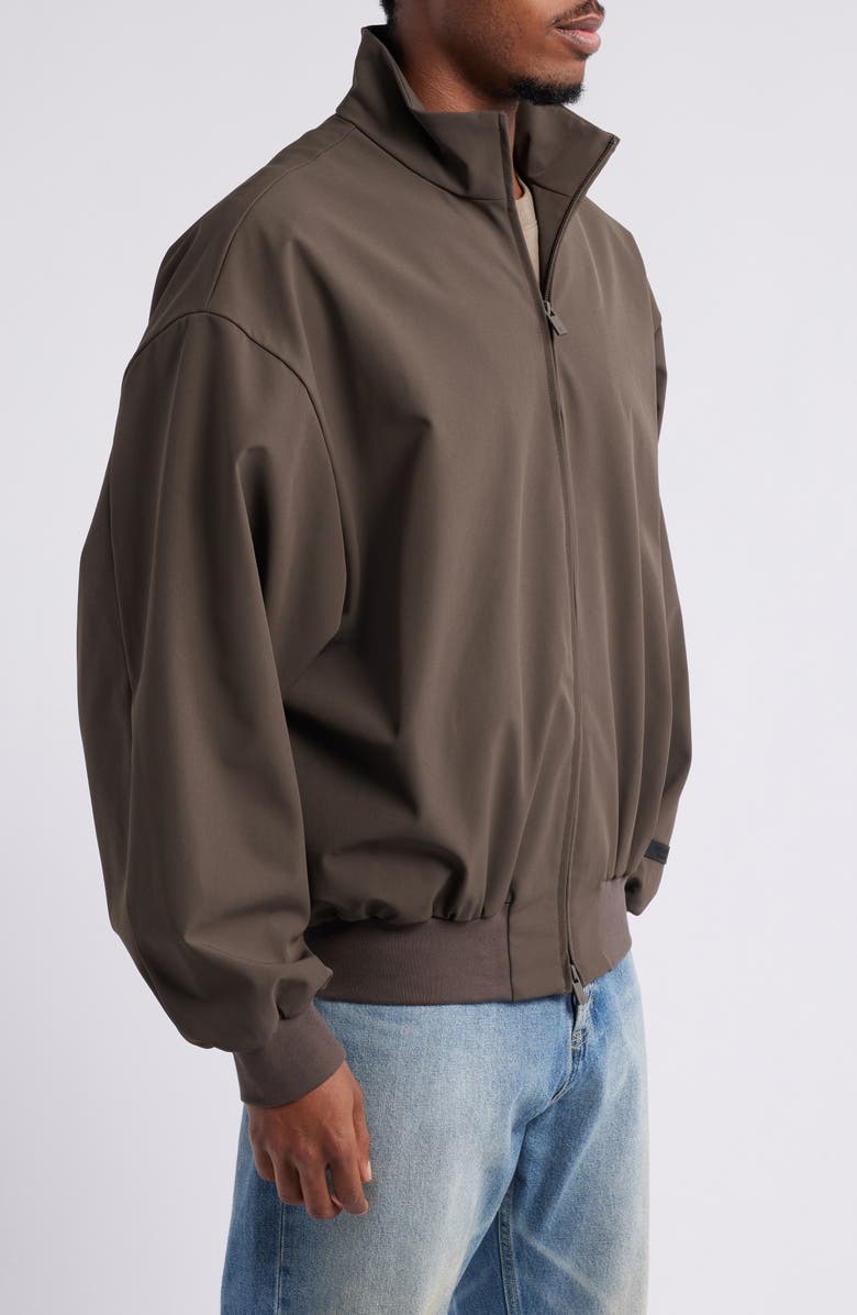 Fear of God Essentials Bonded Stretch Nylon Bomber Jacket, Alternate, color, 