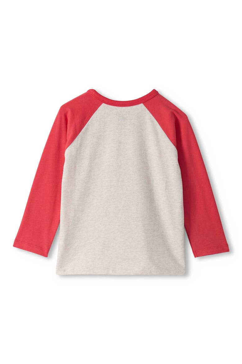 Kids' Firetruck Graphic Raglan T-Shirt, Alternate, color, NATURAL
