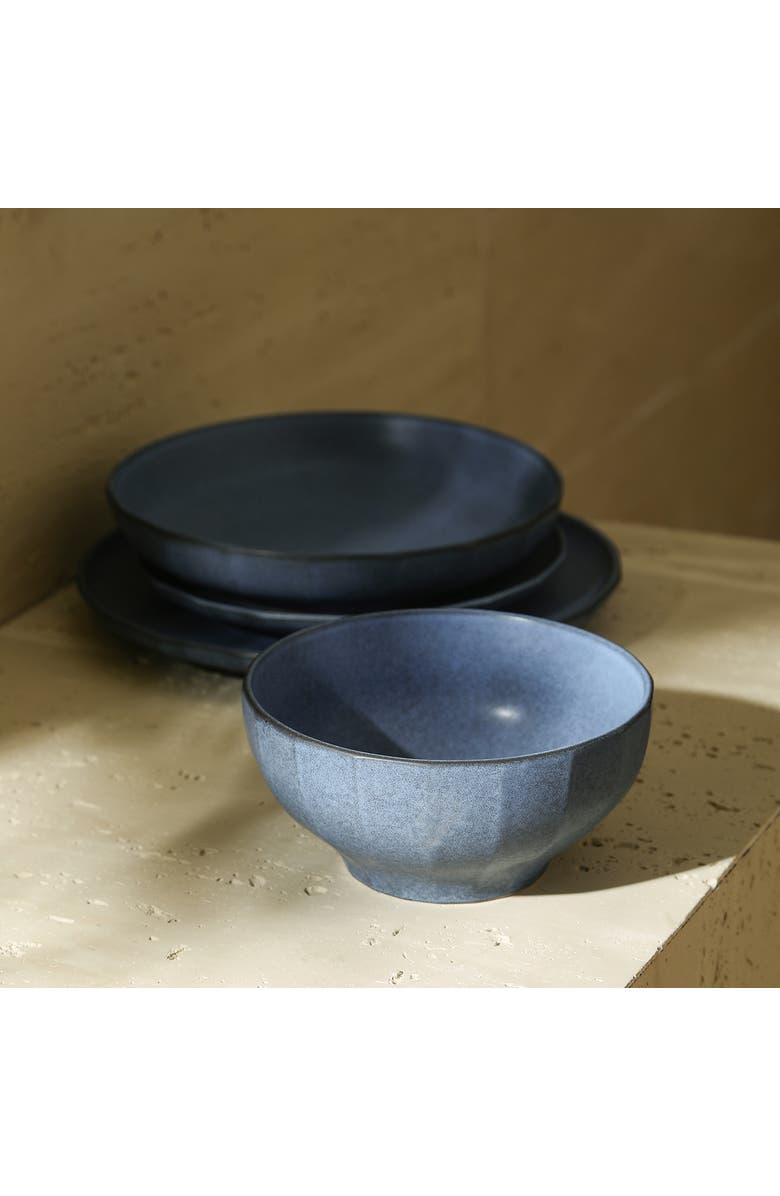 Stone Lain Rio Stoneware 4-Piece Bowl Set, Alternate, color, Blue