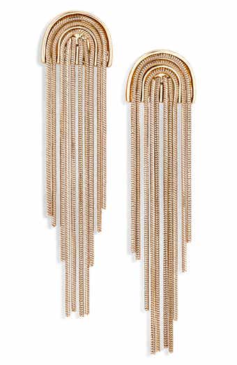 Cara Painted Tassel Drop Earrings