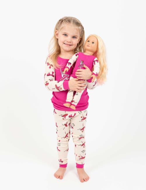 Leveret Girls Matching Doll Printed Cotton Pajamas, Fantasy & Character Prints In Multi