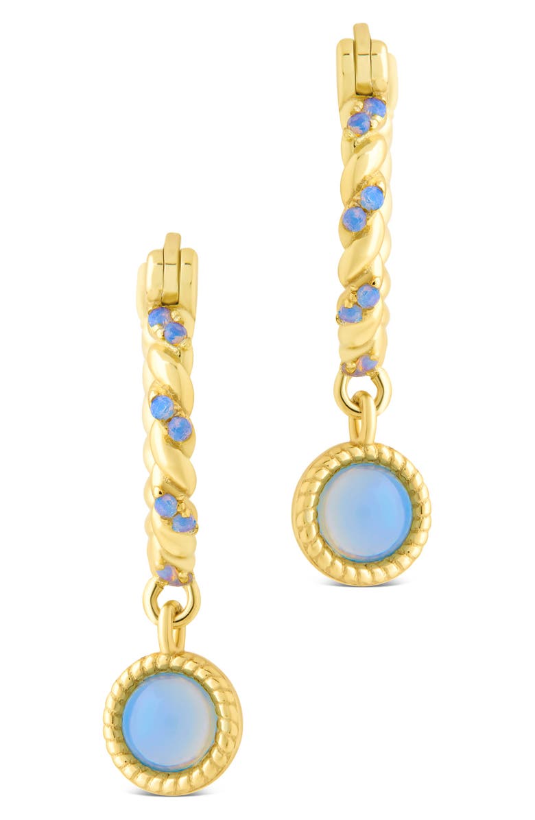 Sterling Forever Susannah Drop Huggie Hoop Earrings, Alternate, color, Gold