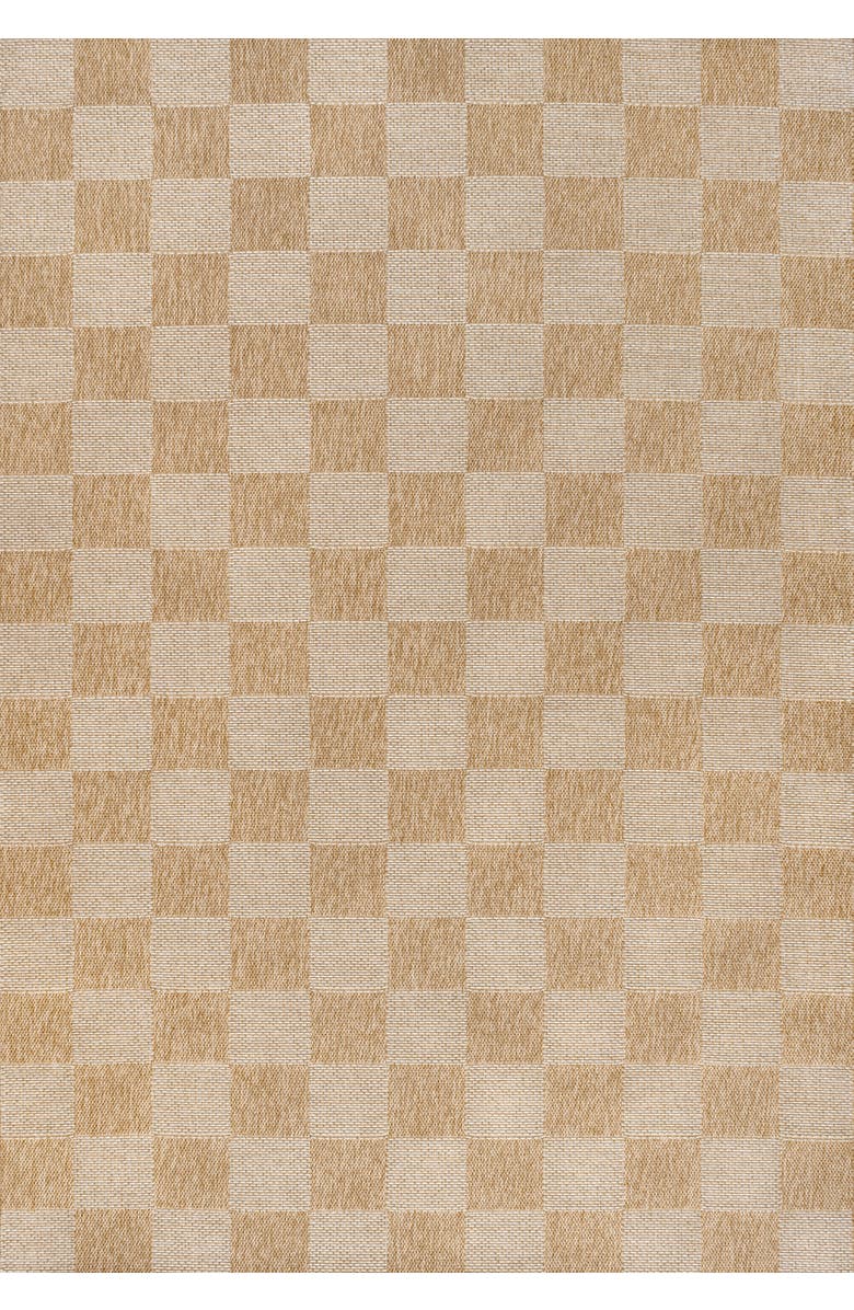 JONATHAN Y Mason Easy Jute Geometric Boho Checker Weave Indoor/Outdoor Area Rug, Main, color, Natural/Beige
