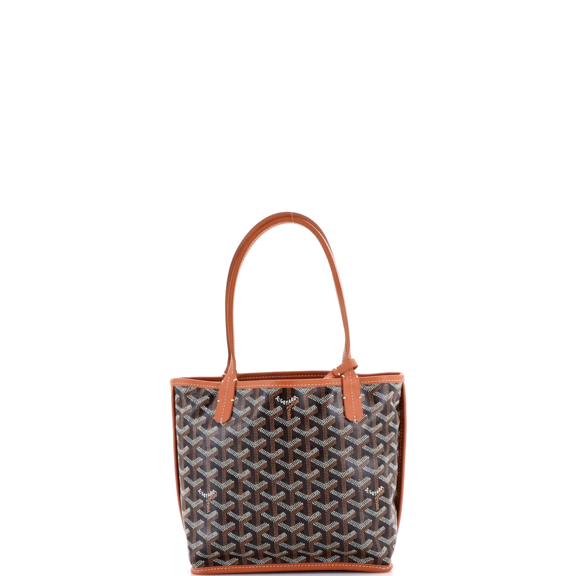 Pre-Owned Goyard Anjou Reversible Tote Coated Canvas Mini, Alternate, color, Brown