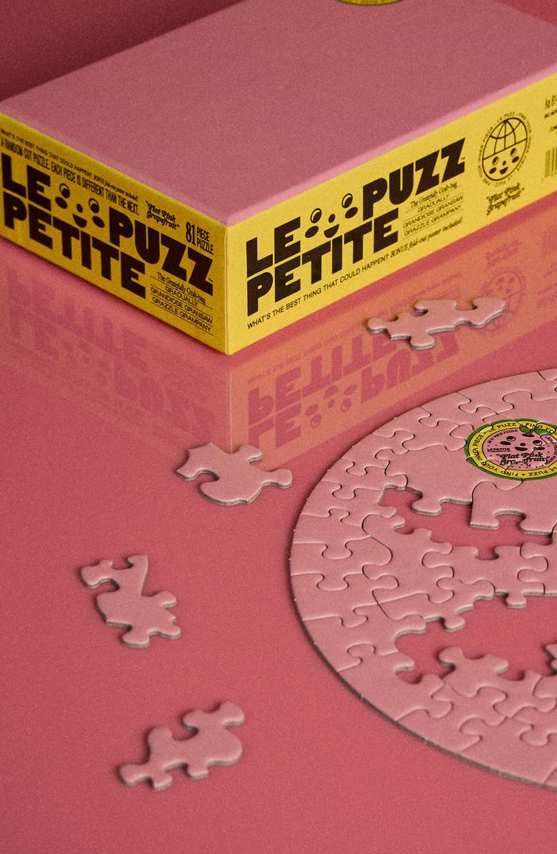 Le Puzz Flat Grapefruit 81 Piece Mini Jigsaw Puzzle, Alternate, color, NO COLOR