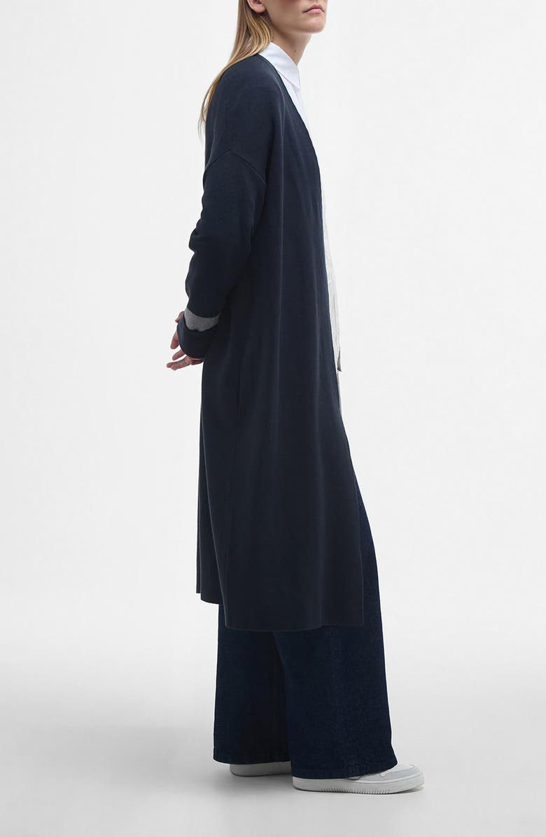 Barbour Coretta Double Face Cotton Cardigan, Alternate, color, Navy/ Grey Marl