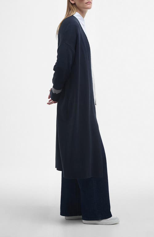 Barbour Coretta Double Face Cotton Cardigan In Blue