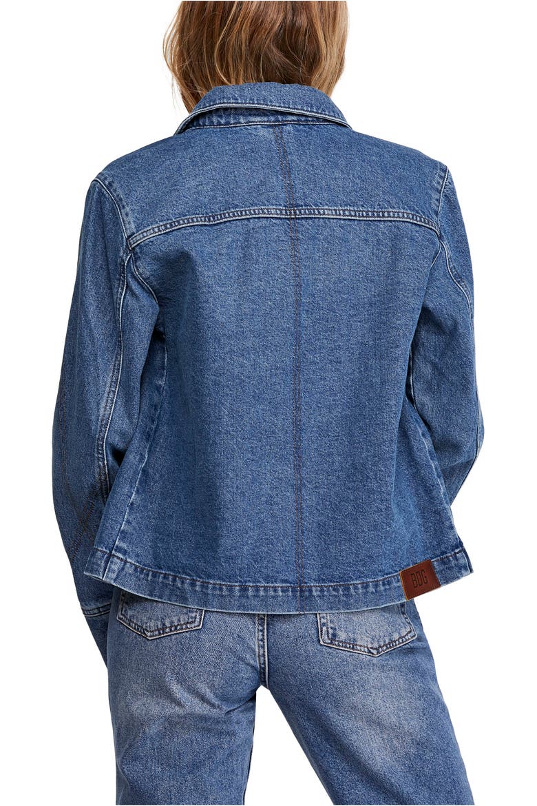 Denim Utility Jacket, Alternate, color, DARK DENIM