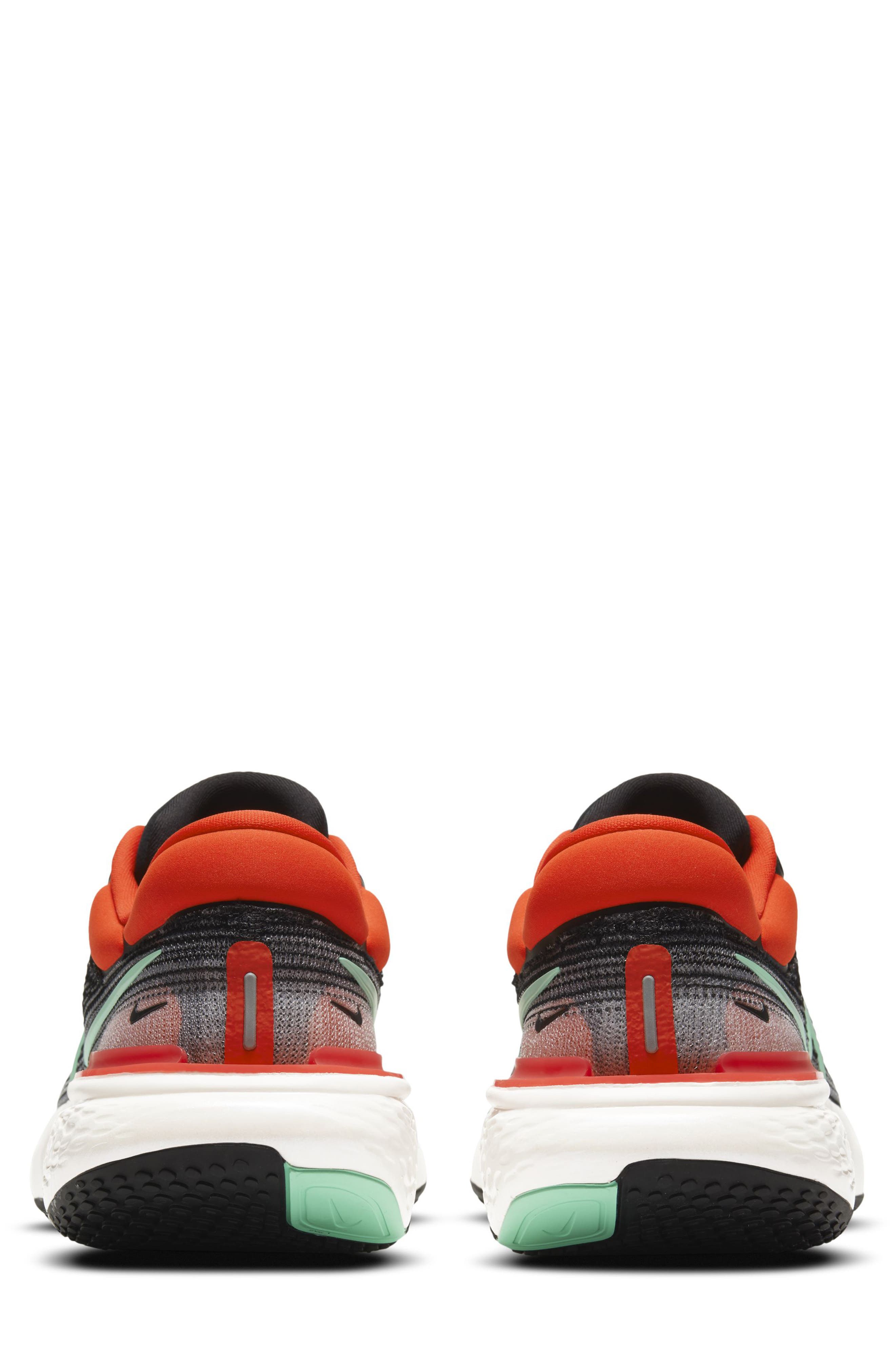 ZoomX Invincible Run Flyknit Running Shoe, Alternate, color, BLACK/CHILE RED/GREEN GLOW