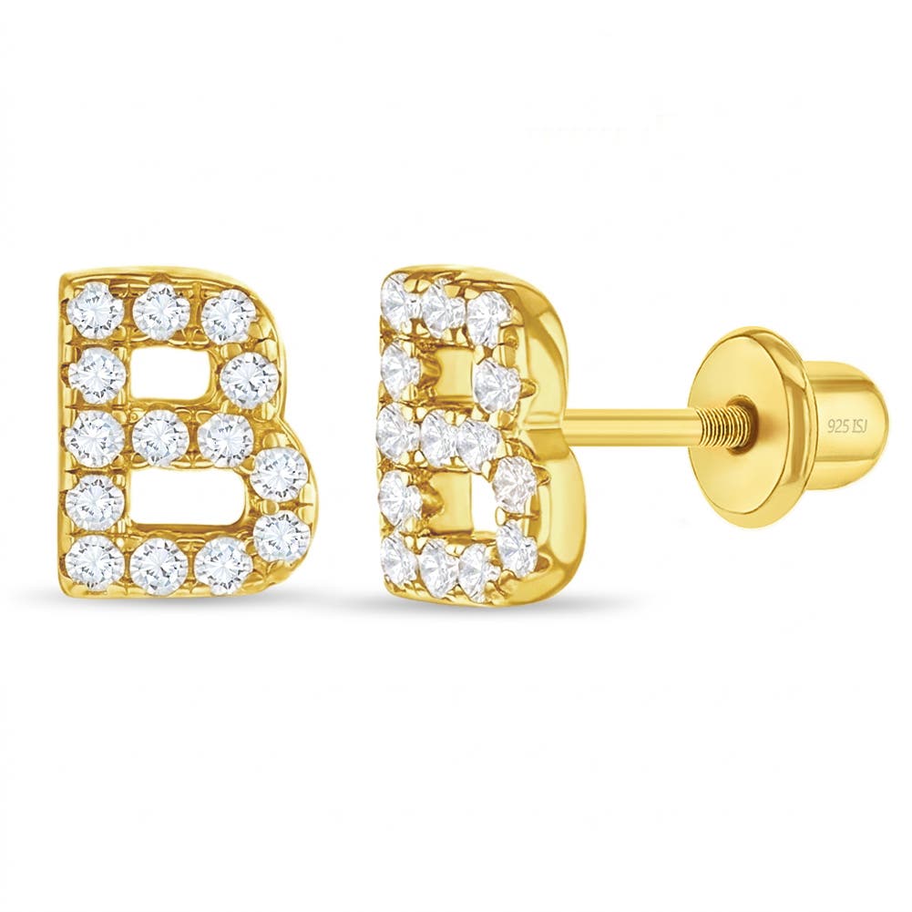 In Season Jewelry Cz Letter Initial Plated Earrings | Nordstrom