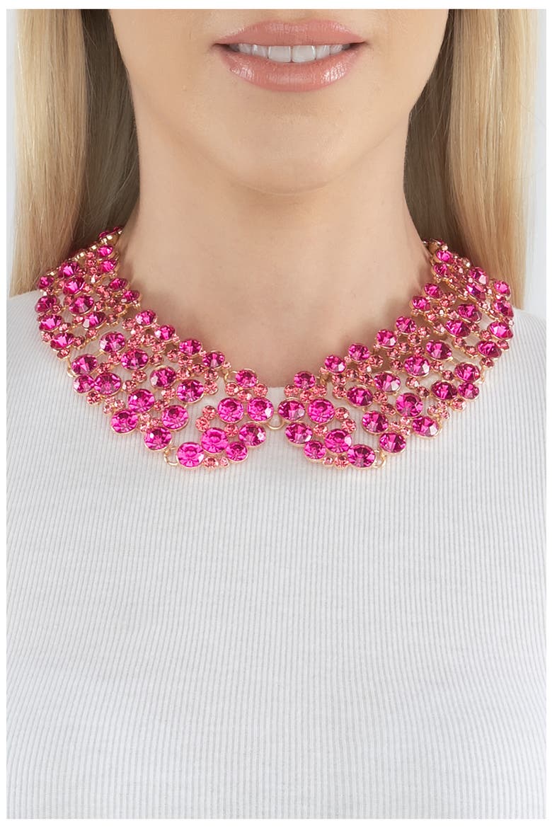 Cleo Hot Pink Necklace, Alternate, color, PINK