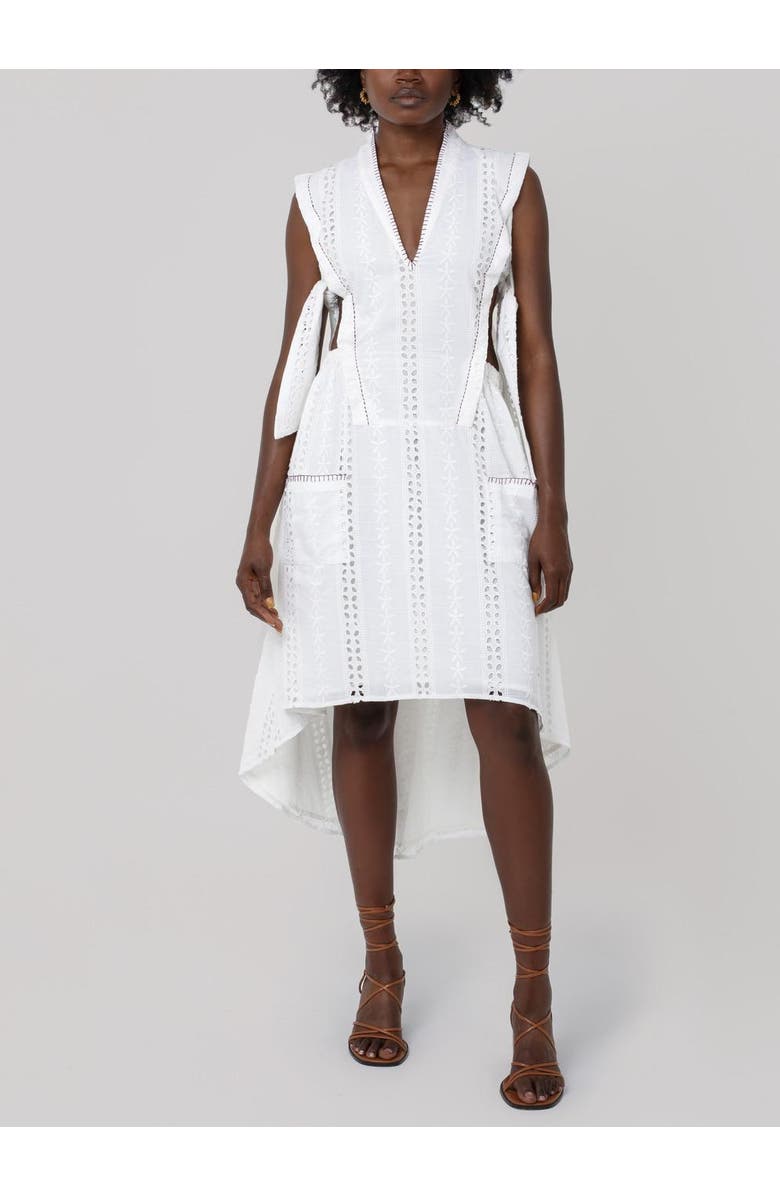 Haveli Seya Schiffli Dress, Main, color, White