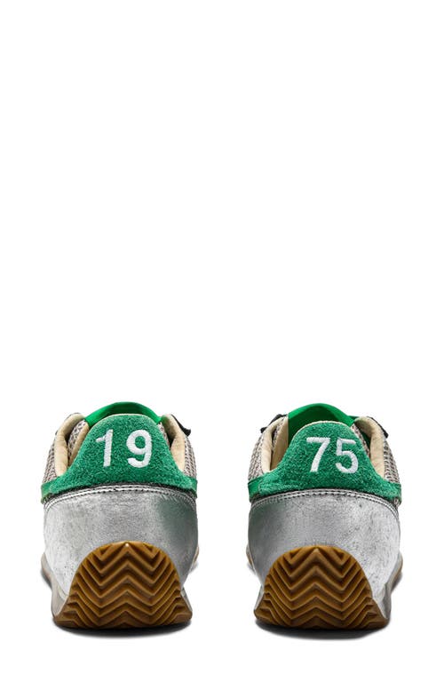 Diadora Equipe Stellar Sneaker In Silver Metal/green Peas Cream