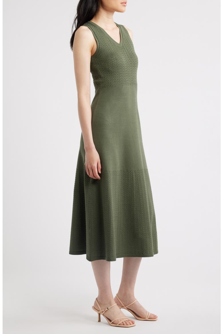 The Elena Sleeveless Sweater Midi Dress, Alternate, color, DARK SAGE