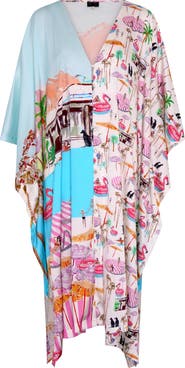 JRF Maxi Kaftan Dress - "Pink Flamingo Club"