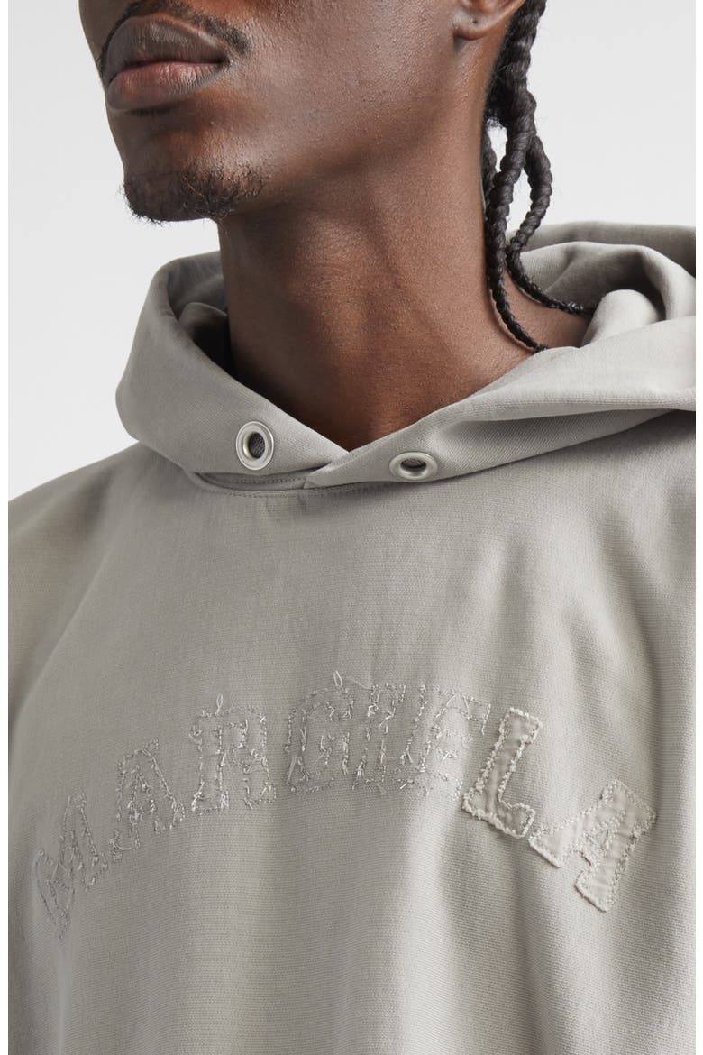 Décortiqué Logo Raw Cut French Terry Hoodie, Alternate, color, DOVE