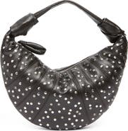 Lemaire Mini Fortune Croissant Studded Leather Handbag