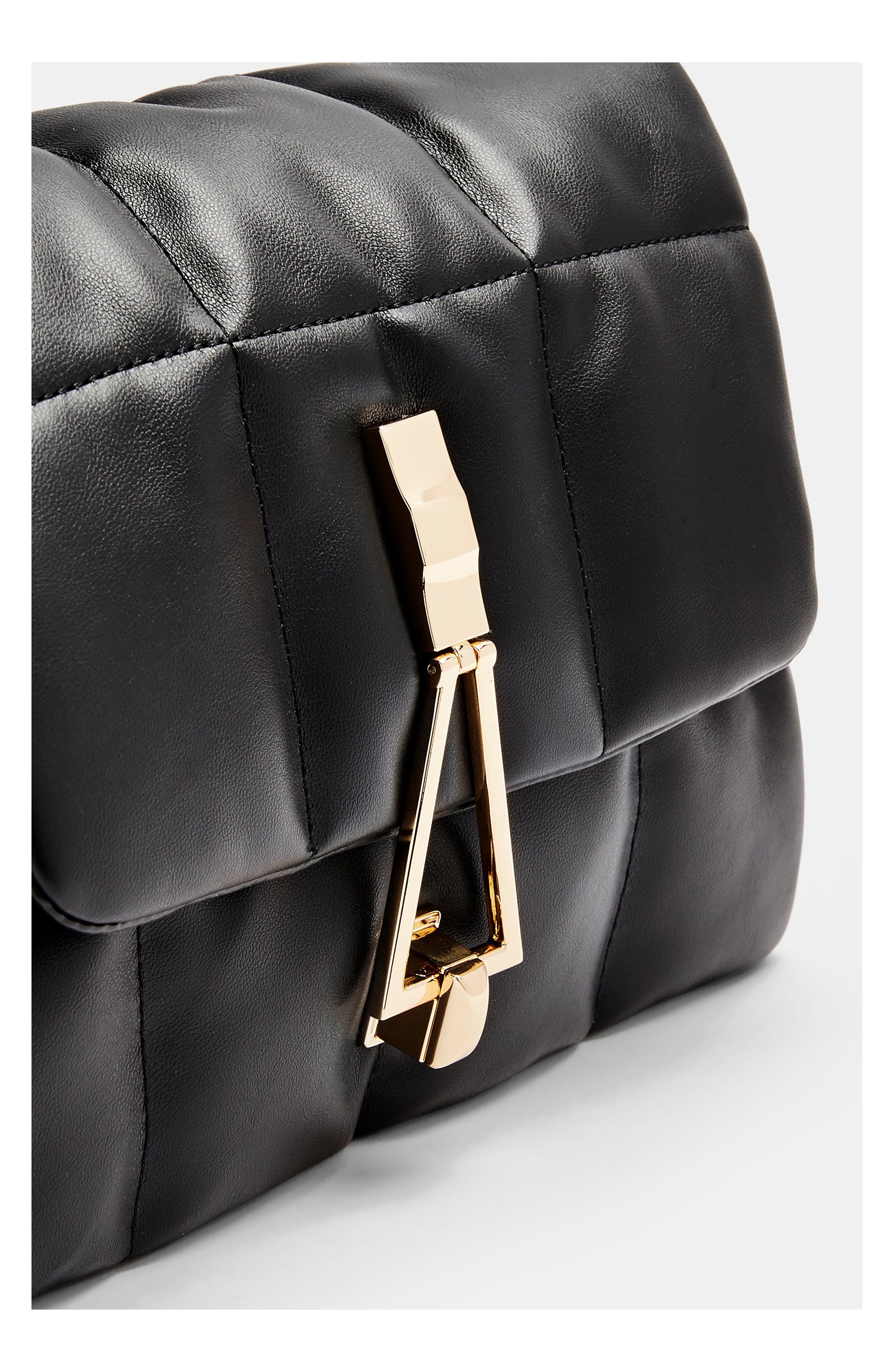 Topshop Triangle Quilted Shoulder Bag, Alternate, color, 