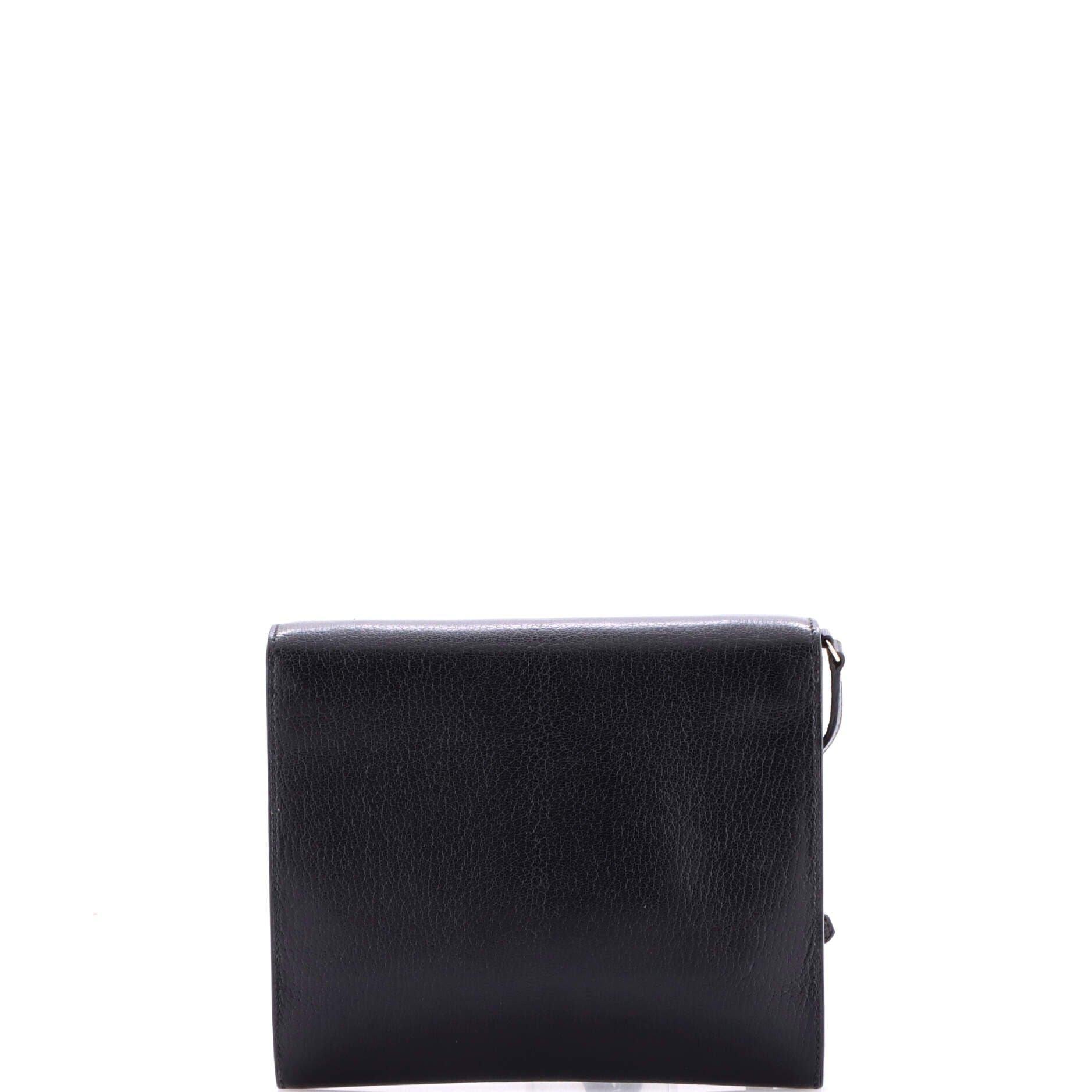 Pre-Owned Hermes Cinhetic To Go Wallet Chevre Chamkila, Alternate, color, Noir