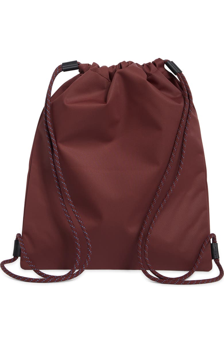 Longchamp Green District Twill Backpack, Alternate, color, Burgundy