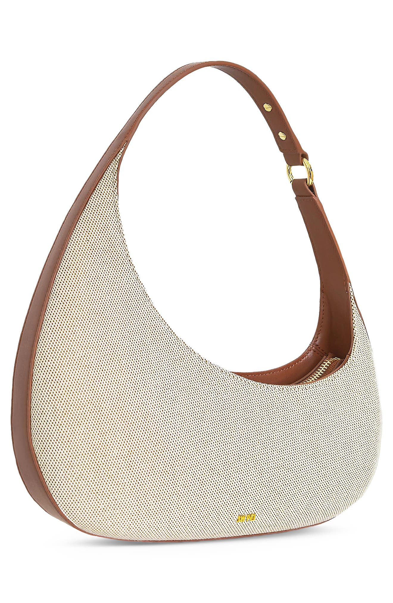 JW PEI Harlee Woven Canvas Shoulder Bag, Alternate, color, Brown Canvas