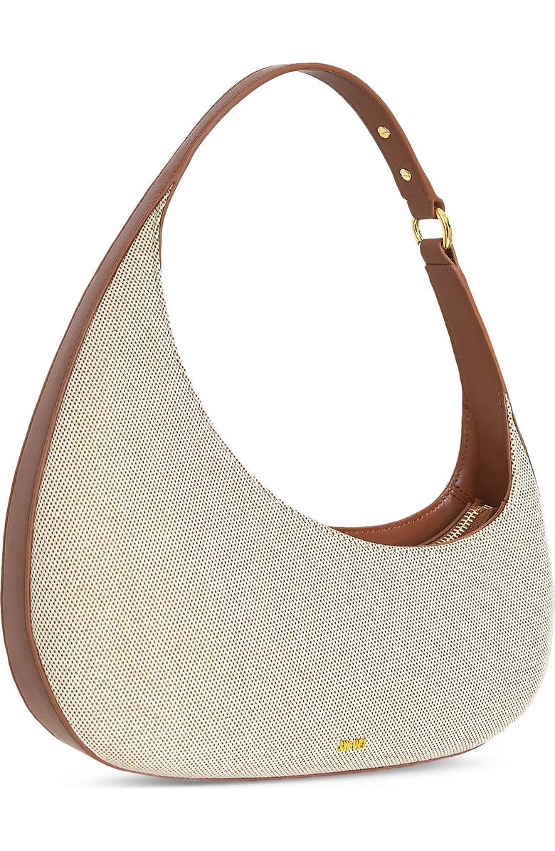 JW PEI Harlee Woven Canvas Shoulder Bag, Alternate, color, Brown Canvas