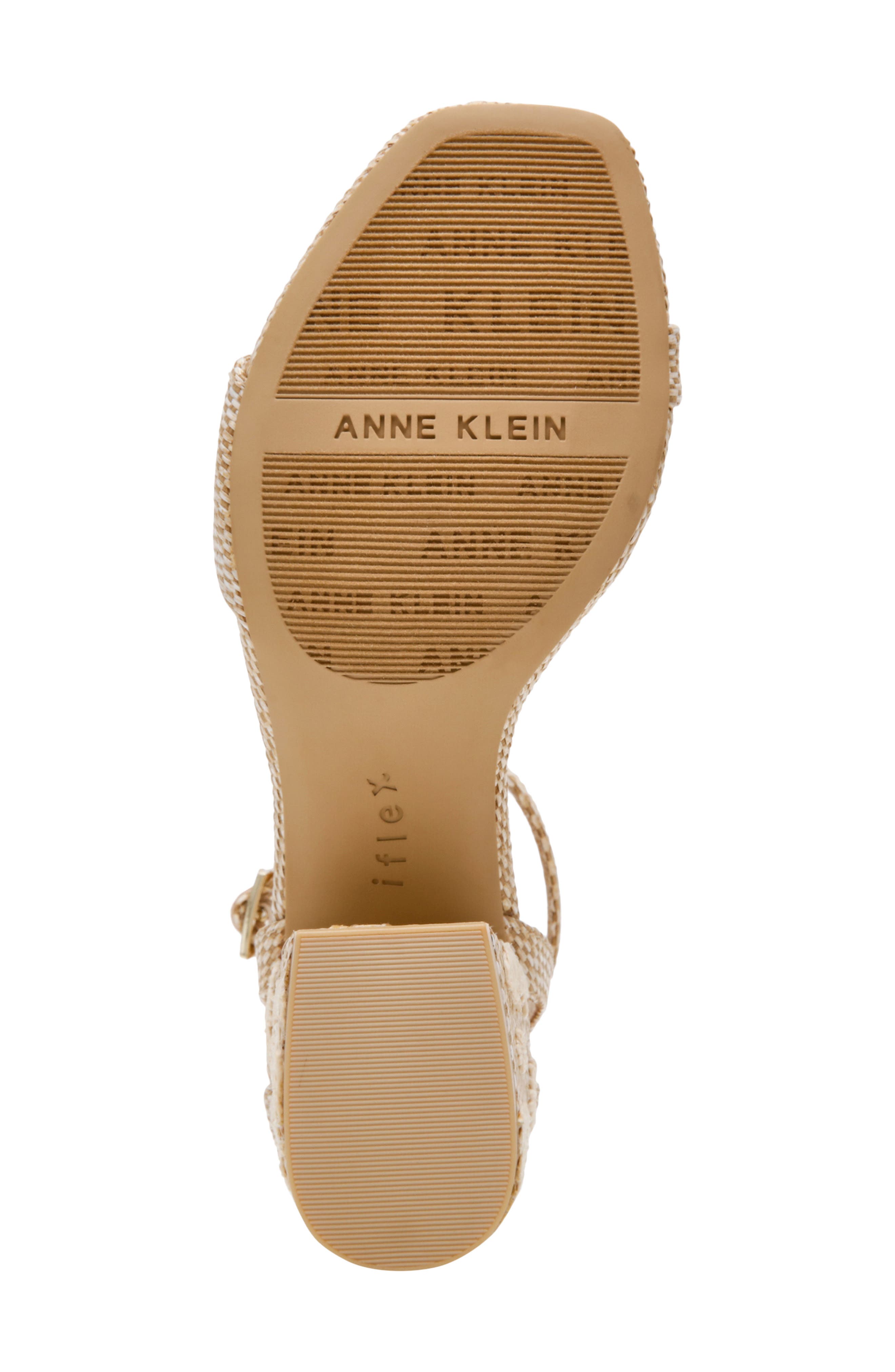 Anne Klein Mia Ankle Strap Sandal, Alternate, color, Natural Multi