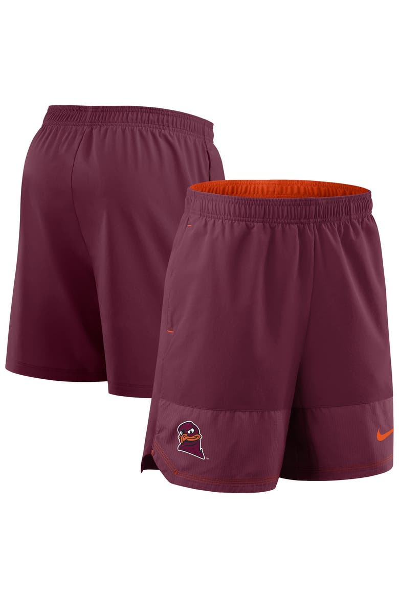 Men's Nike Garnet Virginia Tech Hokies Woven Dri-FIT Shorts, Main, color, Garnet