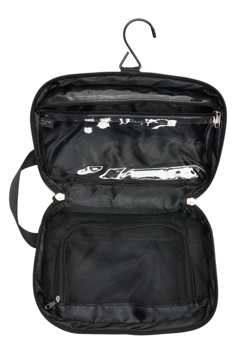 Zip Top Dopp Kit, Alternate, color, BLACK