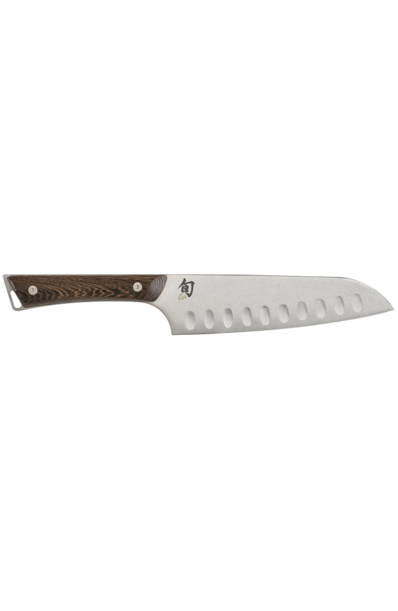 Shun Kanso 7 Inch Hollow-Ground Santoku Knife, Main, color, Walnut