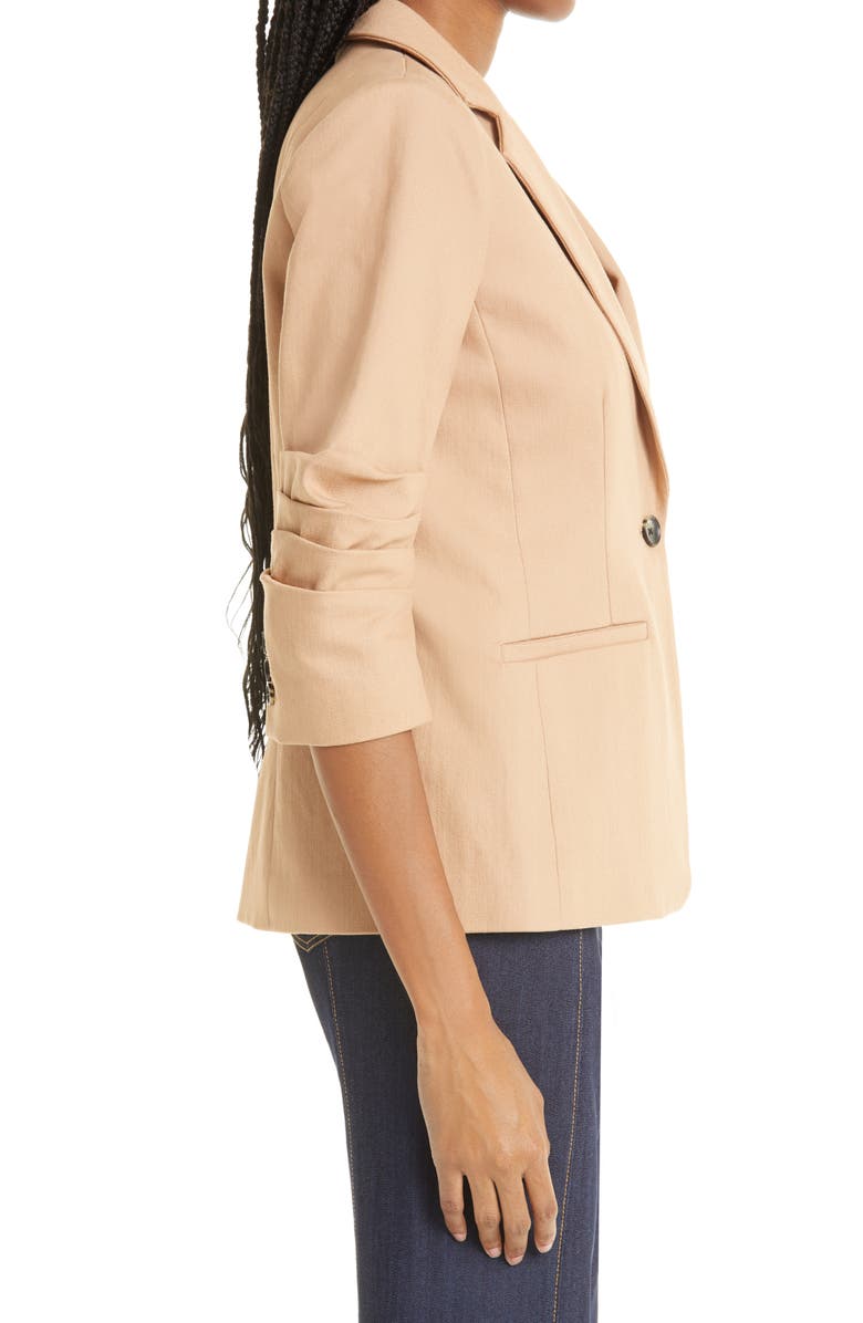 Cinq à Sept Khloe Ruched Sleeve Blazer, Alternate, color, 