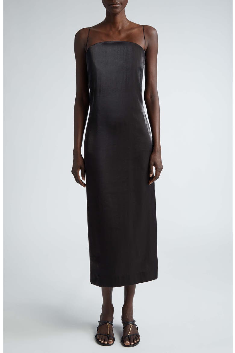 La Robe Carino Bustier Dress, Main, color, BLACK