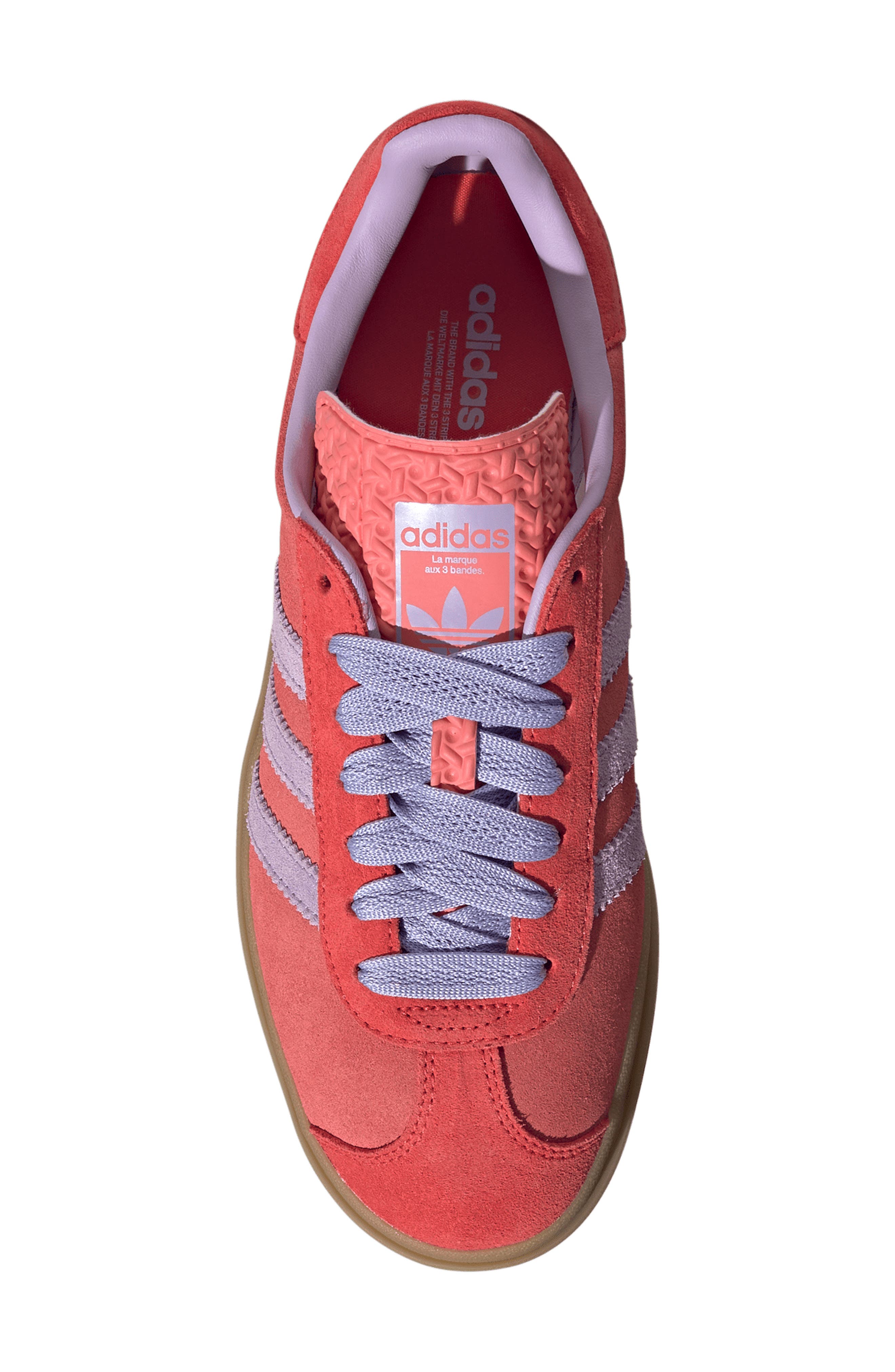 Gazelle Bold Platform Sneaker, Alternate, color, FLASH RED/ PLUM/ LUCID RED