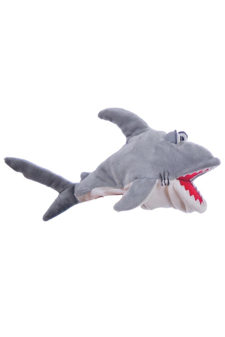 Snax The Friendly Shark 12 Inch Plush Hand Puppet, Main, color, Multicolored