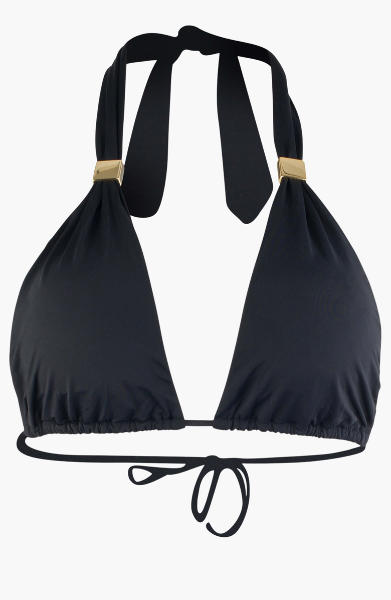 Sauipe Nina Halter Bikini Top with Pads, Alternate, color, Black