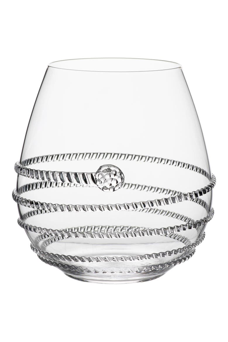 Amalia Stemless Wine Glass, Main, color, NO COLOR