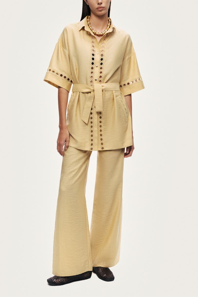 Women's Straight-Leg Relaxed  Pants, Alternate, color, Yellow