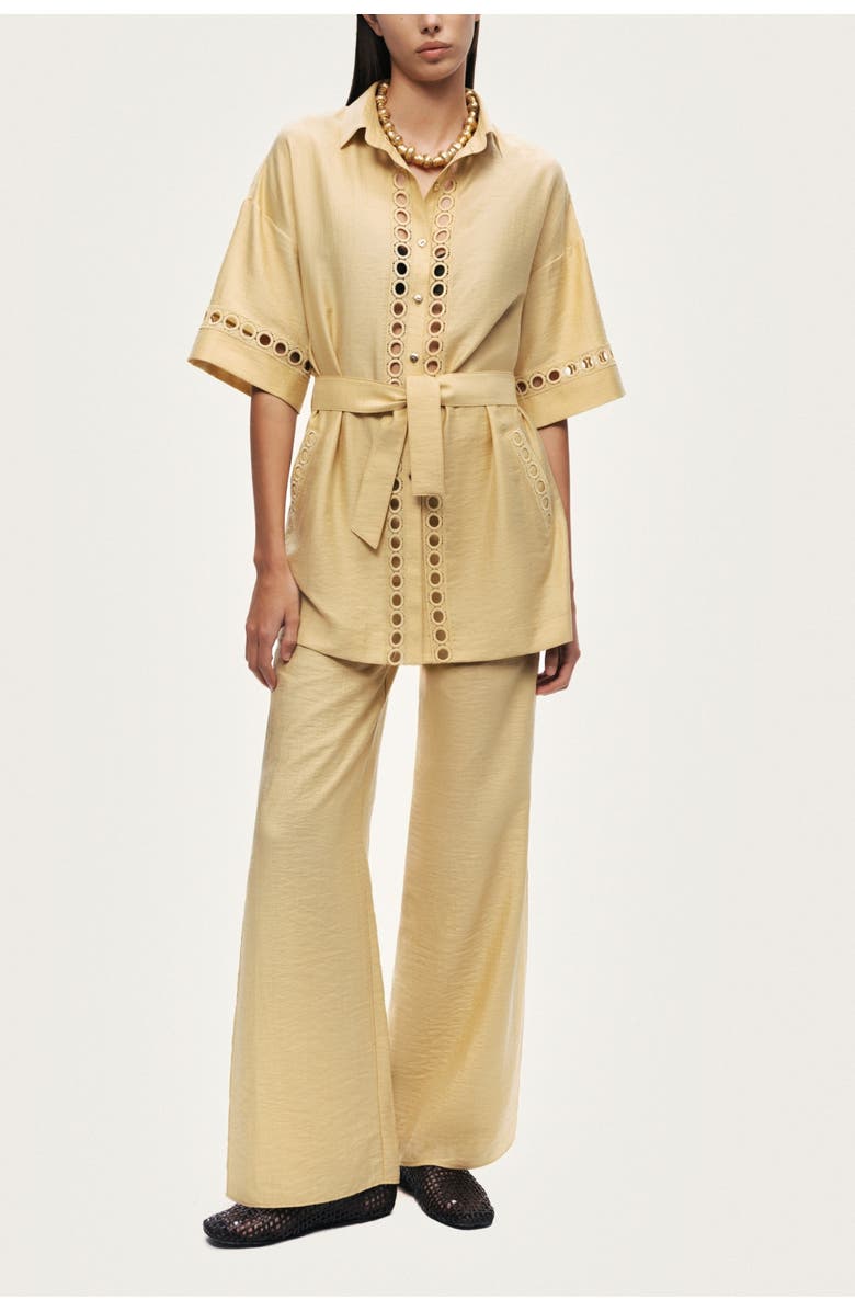 Nocturne Women's Straight-Leg Relaxed Pants, Alternate, color, Yellow