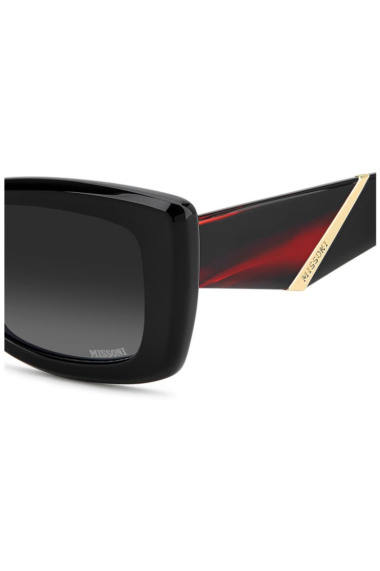 53mm Gradient Rectangular Sunglasses, Alternate, color, BLACK/ DARK GREY SF