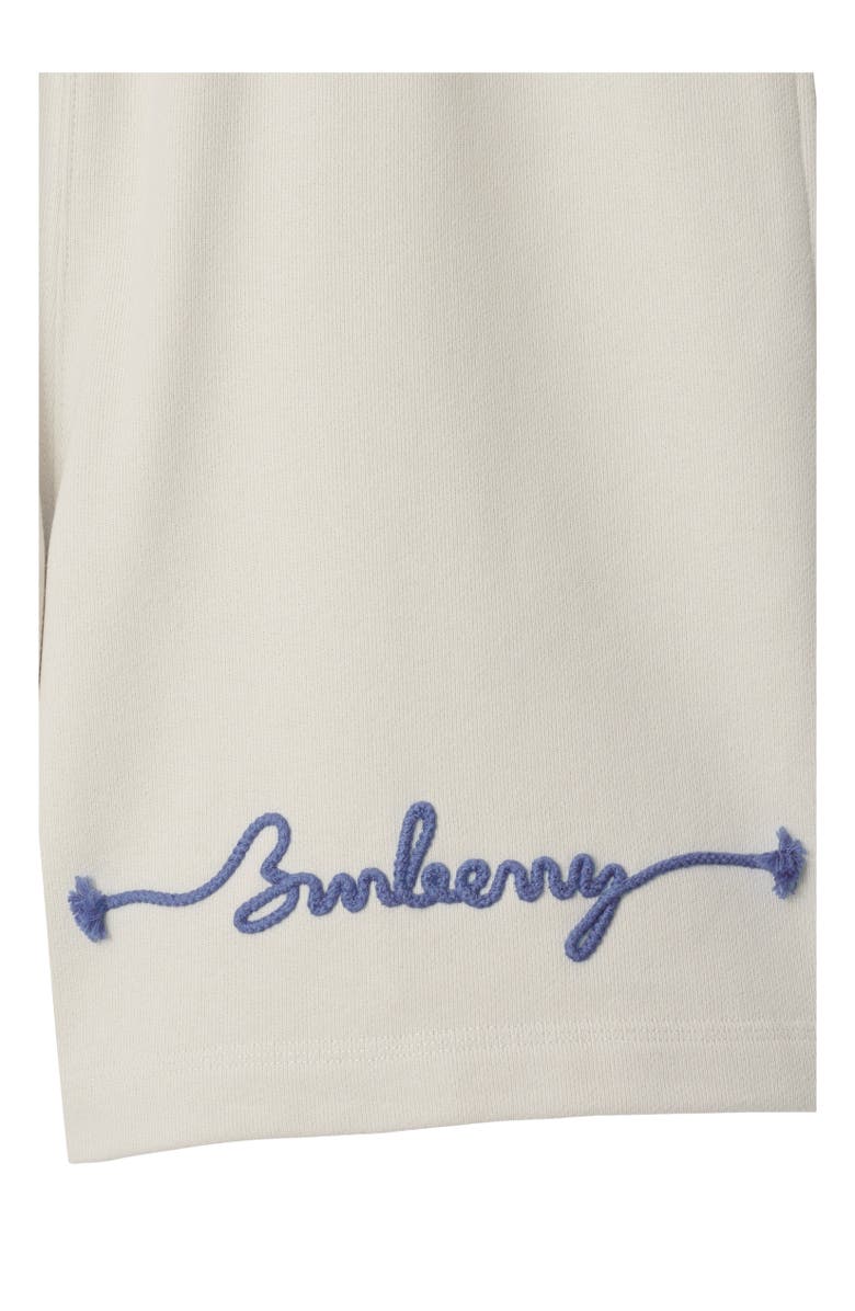 Burberry Knot Logo Cotton Shorts, Alternate, color, Sail
