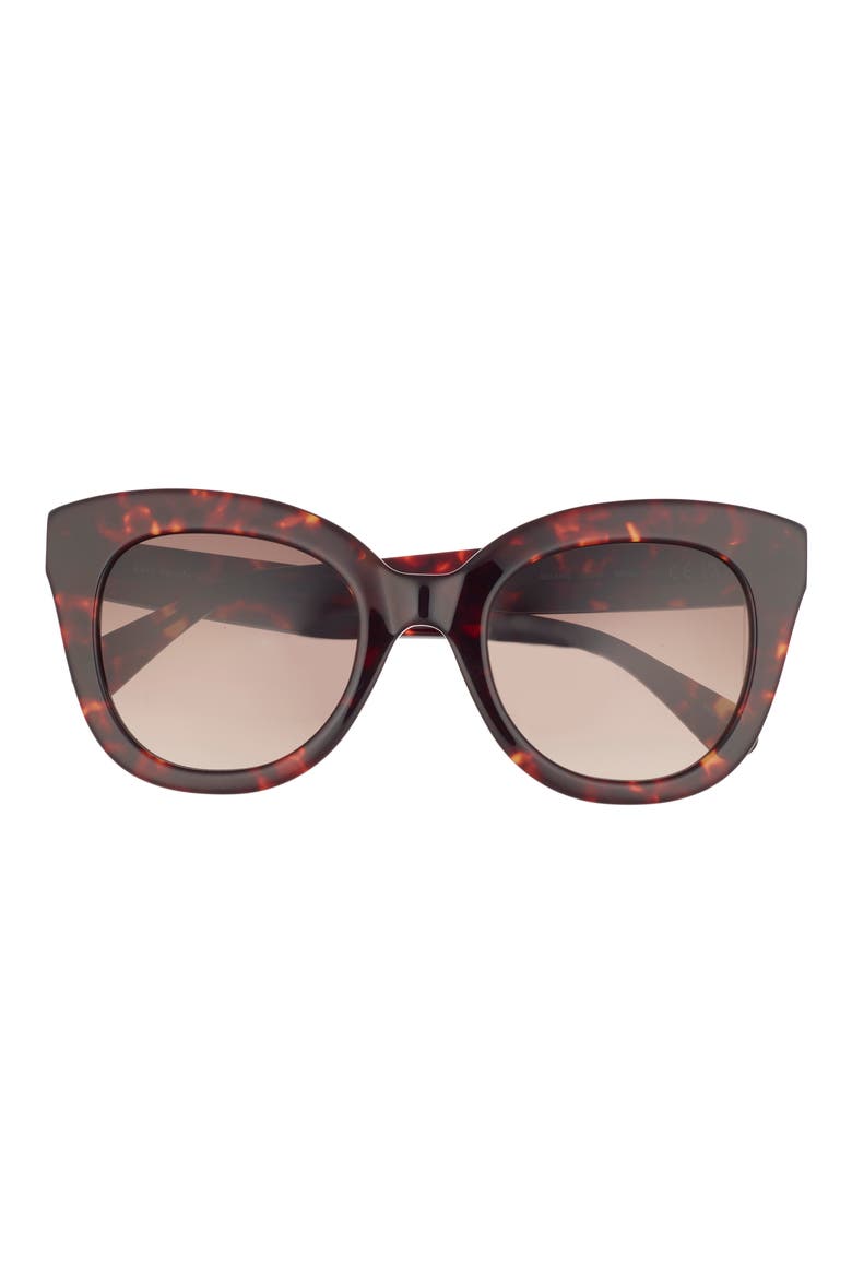 belah 50mm gradient round sunglasses, Main, color, HAVANA