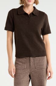 Sanctuary Short Sleeve Polo Sweater