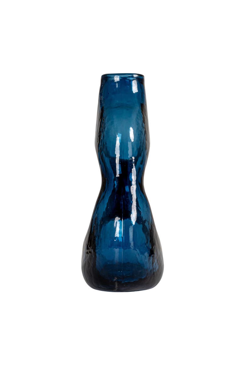 Glass Abstract Vase, Blue, Alternate, color, Blue