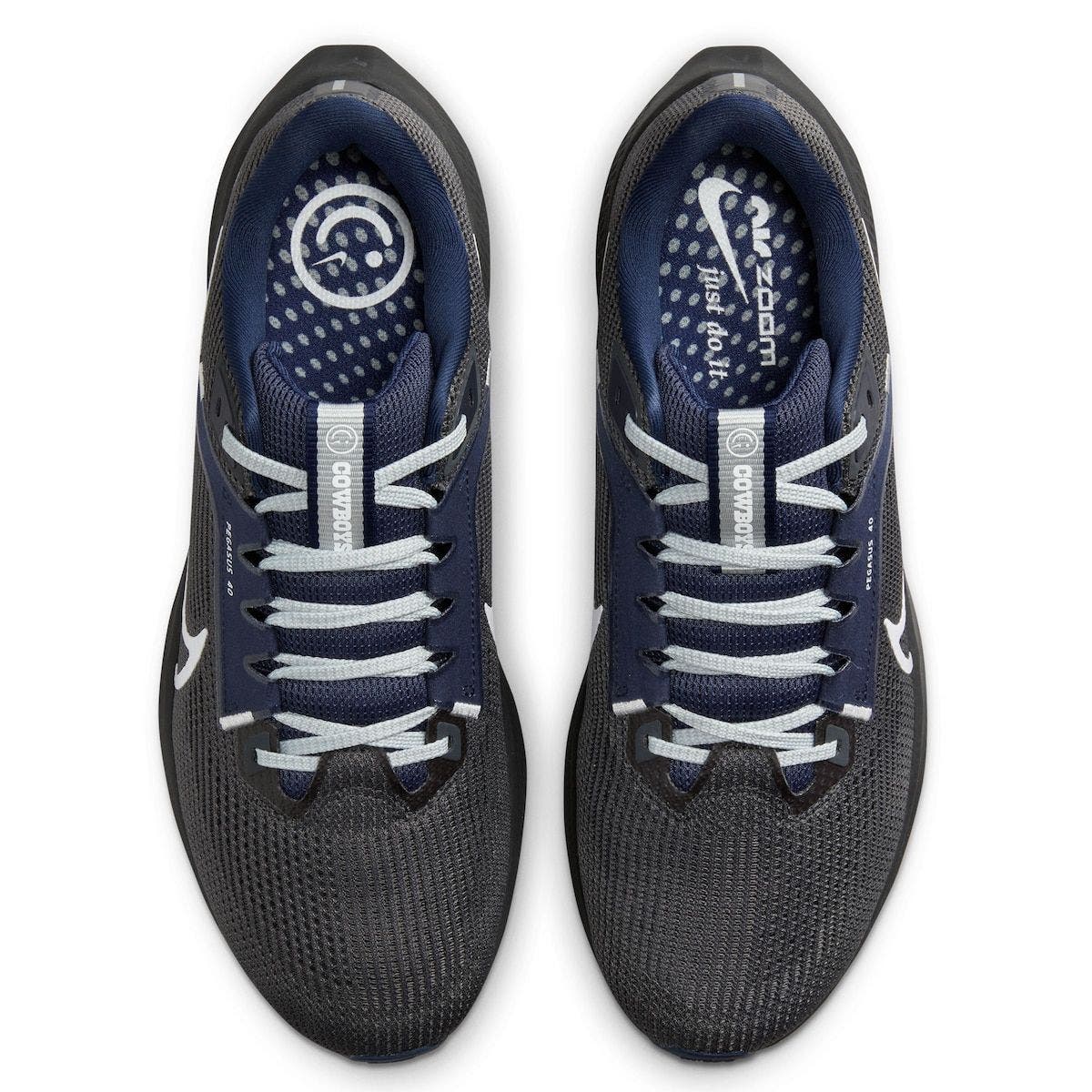 Unisex Nike  Anthracite Dallas Cowboys Zoom Pegasus 40 Running Shoe, Alternate, color, Anthracite