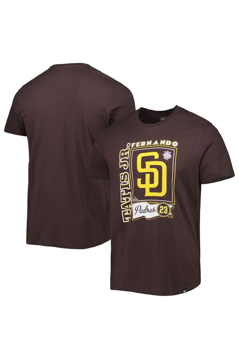 Men's '47 Fernando Tatis Jr. Brown San Diego Padres Super Rival Player T-Shirt, Main, color, Brown