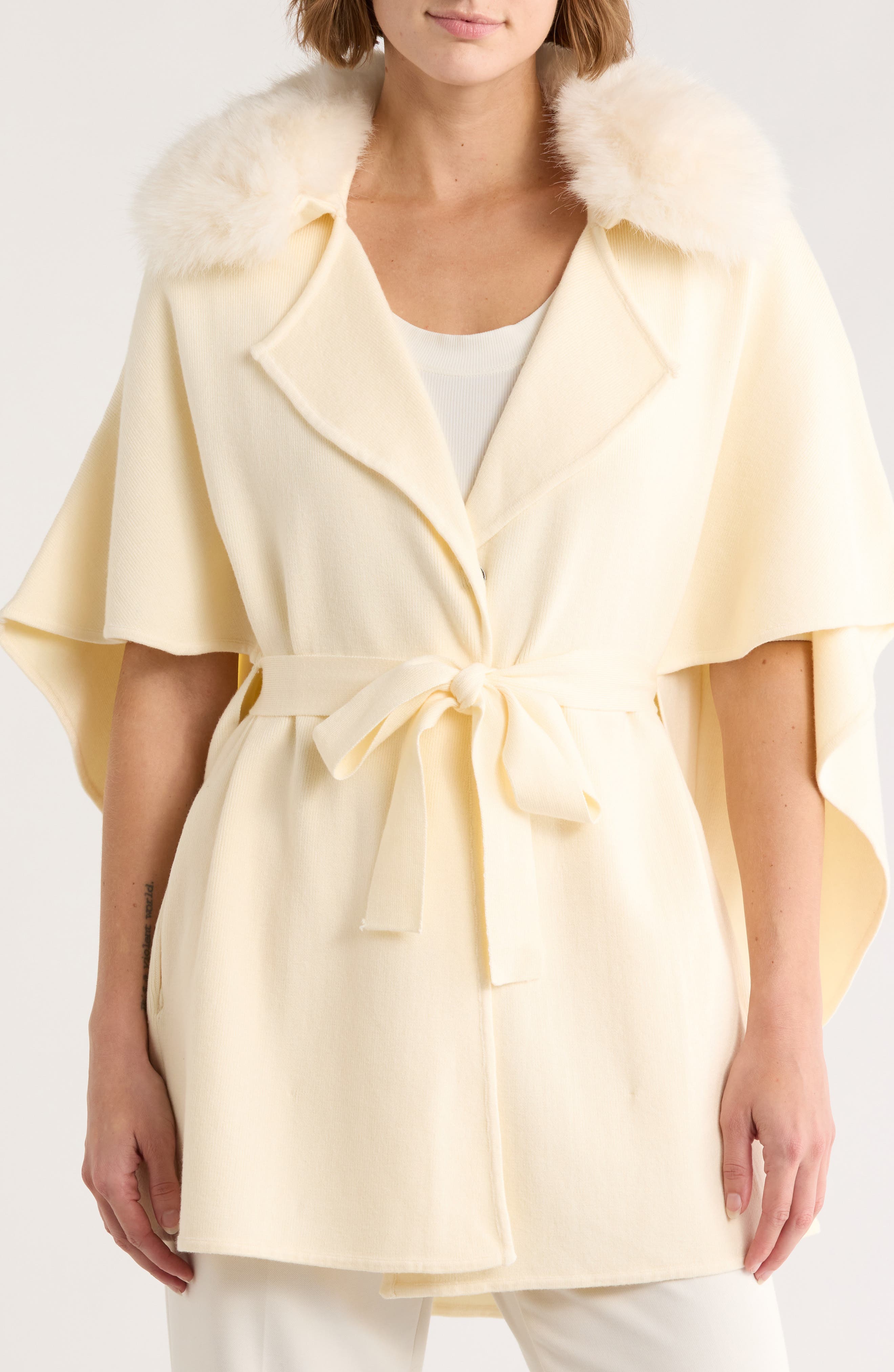 La Fiorentina Faux Fur Cape