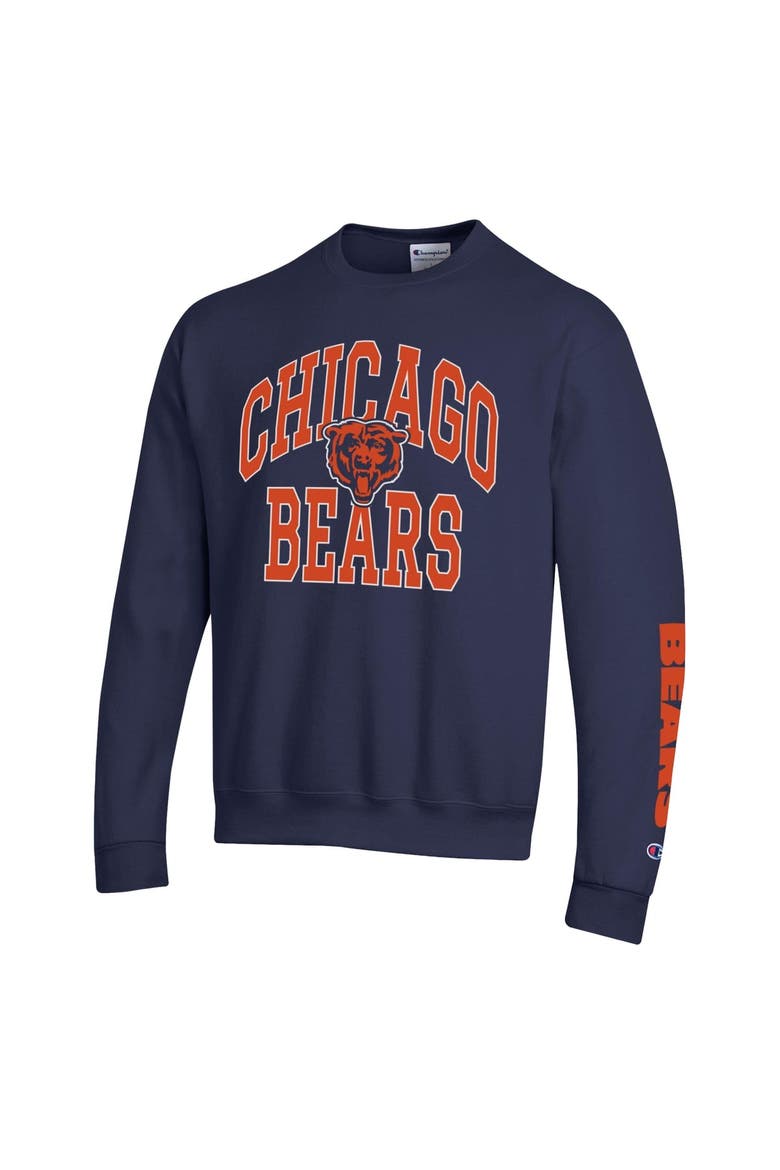 Men's Champion  Navy Chicago Bears Powerblend Fleece Sweatshirt, Alternate, color, Navy